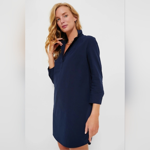 NWT French Navy Polly Dress Size XS In French Navy By Pomander Place - Picture 8 of 9